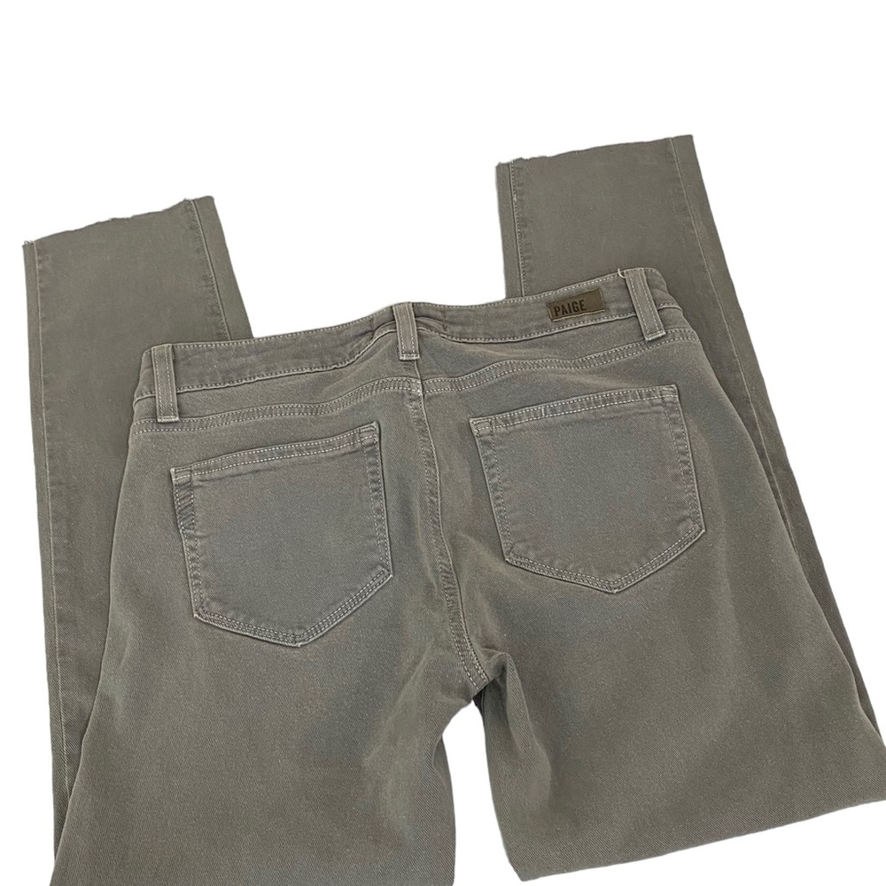 PAIGE Premium Denim Skyline Ankle Peg Gray Designer Jeans